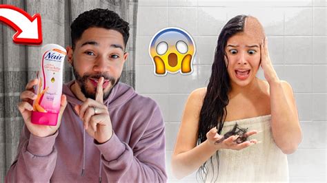I Put Nair Hair Removal In My Wifes Shampoo Bad Idea Youtube