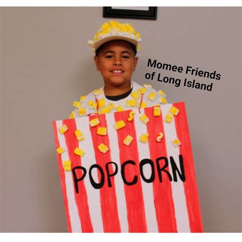 Create Your Own Popcorn Costume Using A Foam Board And Packing Peanuts