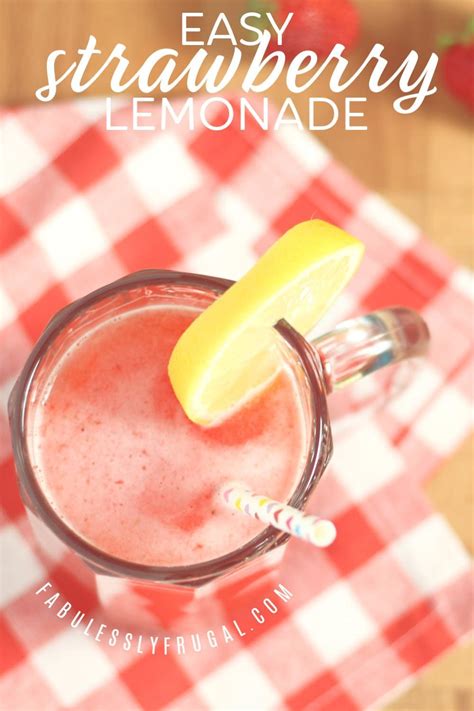 Easy Homemade Strawberry Lemonade Recipe Fabulessly Frugal Recipe