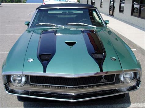 Silver Jade Green 1970 Ford Mustang Shelby Gt 500 Convertible