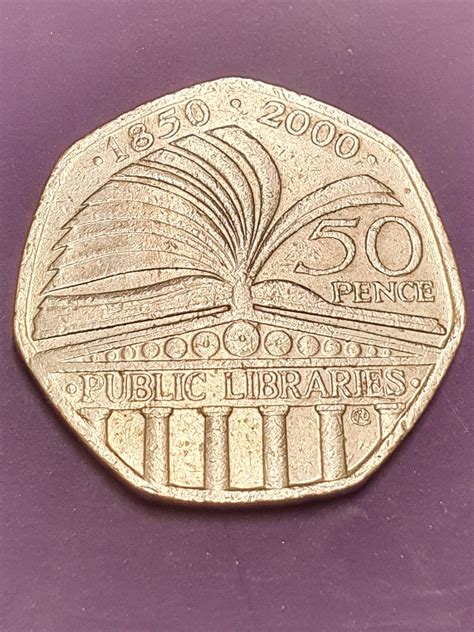 Collectable 50p Coin Public Library