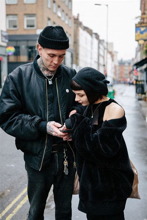 attractive punk couple around london by stocksy contributor kkgas stocksy