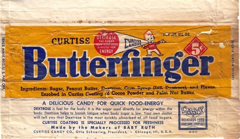 1930s Butterfinger Candy Wrapper Archive