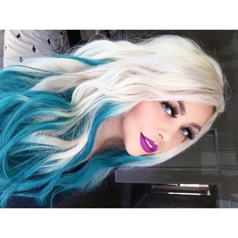 Under Blonde Blue Ombre Hair Turquoise Hair Ombre Hair Color