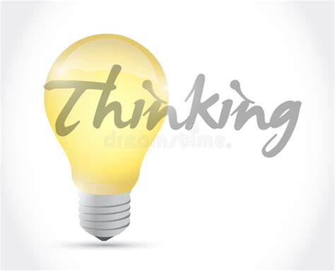 Thinking Idea Light Bulb Illustration Design Stock Illustration