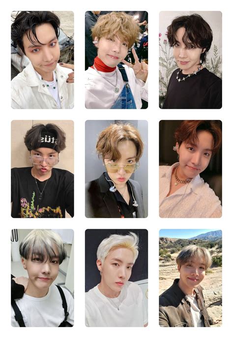 Bts Hobi Jhope Hoseok Photocards Ptd Set A Psc Size X Bts Selfies Free To Print