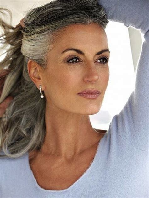 Hairstyles For Long Grey Hair Over 60 Best Long Gray Hairstyles For