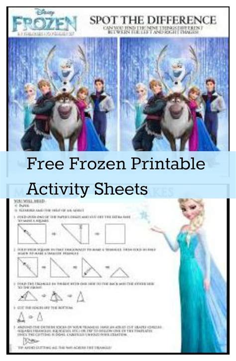 Frozen Free Printable Activity Sheets Free Printable Activities