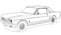 Click on an image to download a free printable mustang coloring page. Mustang Coloring Pages - FastbackStack,LLC