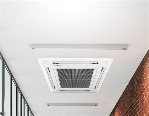 ZERO Brand Way Ceiling Mounted Cassette Type AC Unit View Ceiling