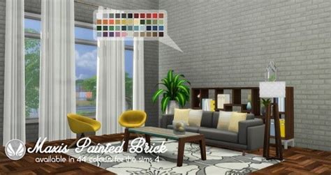 Simsational Designs Maxis Painted Brick • Sims 4 Downloads The Sims