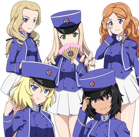 Andou Oshida Marie Isabe And Sofue Girls Und Panzer Drawn By
