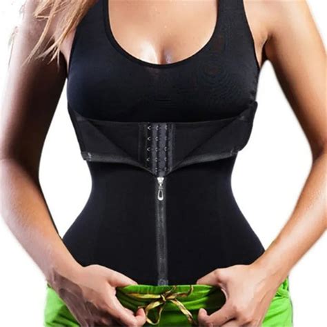double control waist trainer corset body shaper tummy fat burning for hourglass sweat sauna