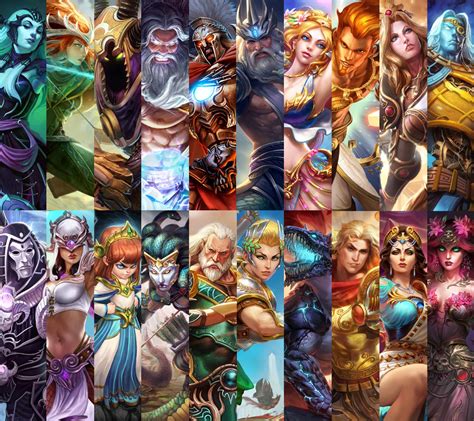 Collage Of All Gods In The Greek Pantheon Rsmite