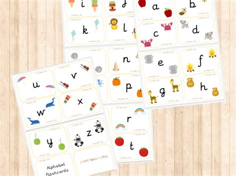Alphabet Flash Cards Unjoined Precursive Lowercase Teaching Resources