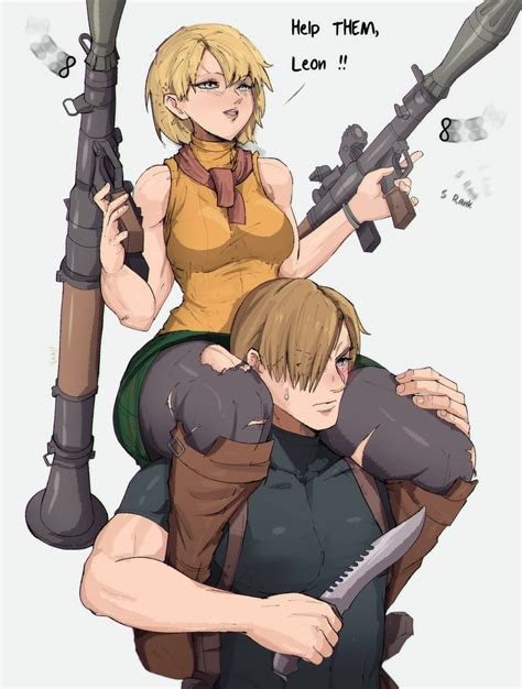 Leon S Kennedy And Ashley Graham Resident Evil And 2 More Drawn By