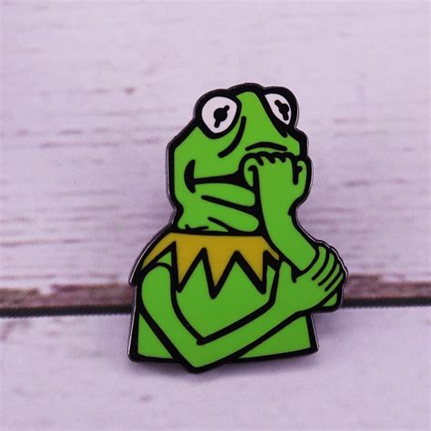 smug smutny pepe żaba zaskoczona ekspresja szpilki internet meme przypinka broszki aliexpress
