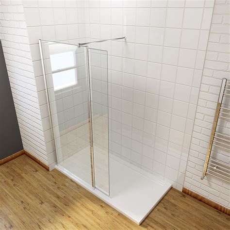 Milano Barq Recessed Walk In Wet Room Shower Enclosure With Grid
