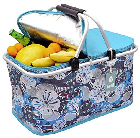 Iwill Create Pro Collapsible Insulated Picnic Basket For Outdoor Picnic