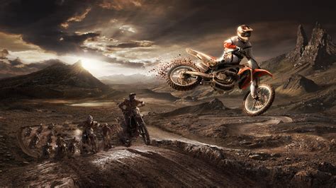 1400x1050 Honda Crf 450r Riders Jumping From The Sand Mud Wallpaper