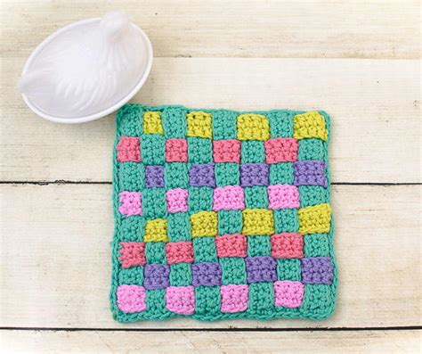 woven potholder crochet pattern