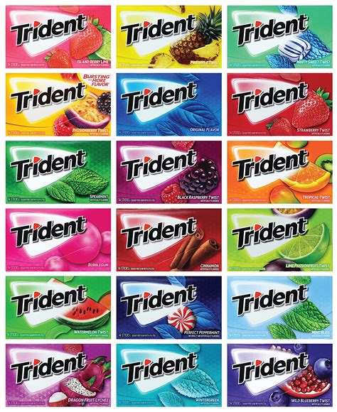 Buy Trident Chewing Gum Sugar Free Assorted Flavor 5 Pack Niro