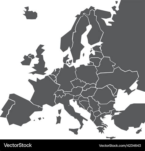 Map Of Europe Royalty Free Vector Image Vectorstock