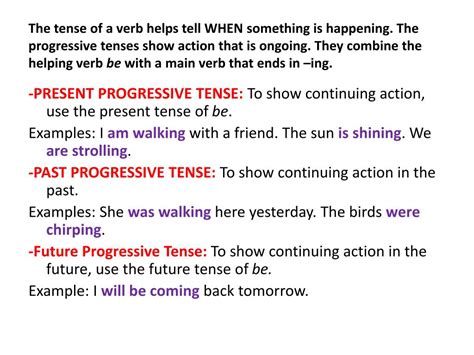 Ppt Progressive Verb Tenses Powerpoint Presentation Free Download
