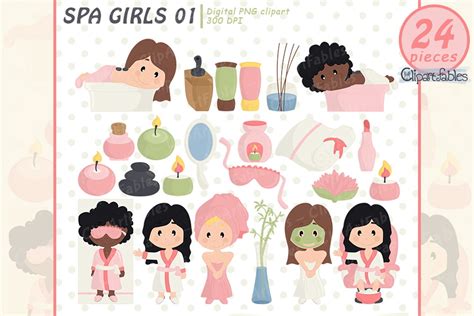 Cute Spa Clipart Girl Clip Art Spa Birthday By Clipartfables
