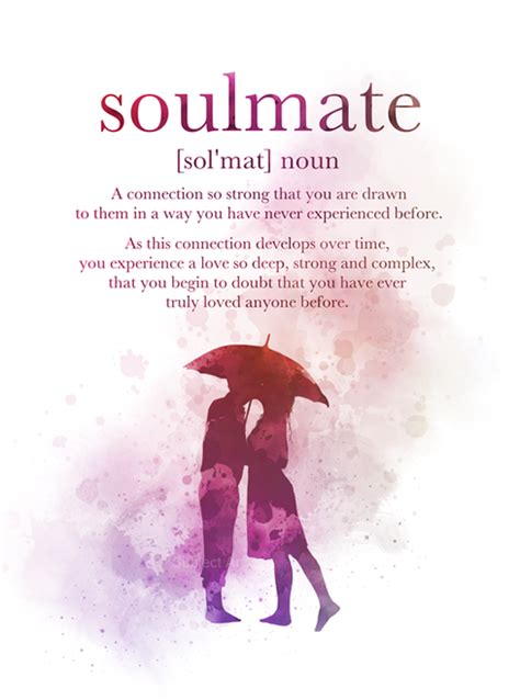 Soulmate Definition Quote Art Print Gift Wall Art Home Decor
