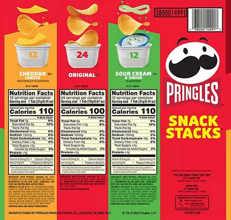 Buy Pringles Potato Crisps Chips Variety Pack Snacks Stacks 338 Oz