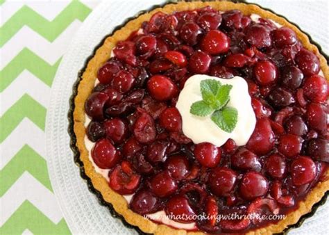 A Cherry Trio Fresh Cherry Tart Cooking With Ruthie