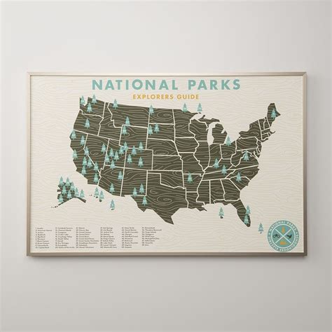 Art Prints National Parks Map Art Prints Prints