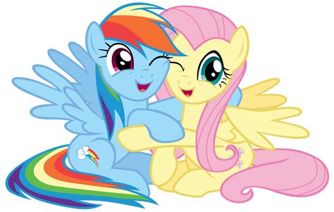 Rainbow Dash And Fluttershy Hugging By Tardifice On Deviantart