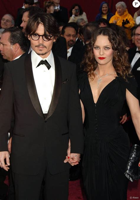 Johnny Depp et Vanessa Paradis aux Oscars 2008. - Purepeople