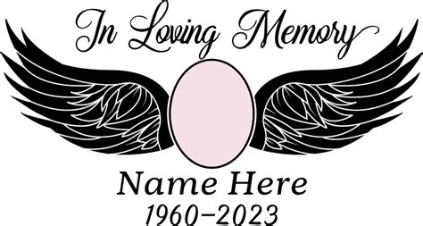 In Loving Memory Angel Wings Personalized Photo Frame For Memorial
