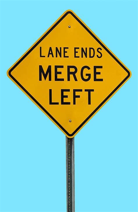 Lane Ends Sign Free Stock Photo Public Domain Pictures