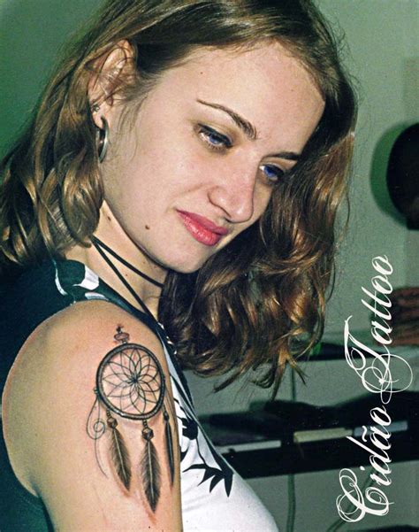 Lets Get Inked Girls Dreamcatcher Shoulder Tattoos