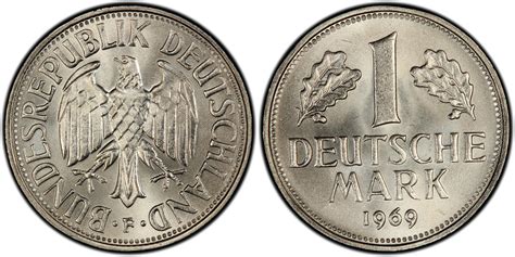Germanywest 1969 F 1 Mark Km 110 Pcgs Ms66 Coinking™