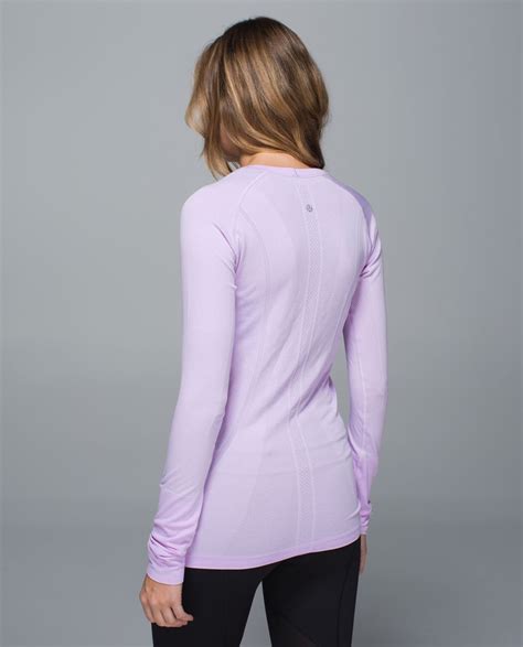 Lululemon Run Swiftly Tech Long Sleeve Crew Heathered Pretty Purple