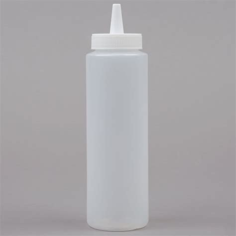 8 Oz Wide Mouth Clear Squeeze Bottle Rushs Kitchen