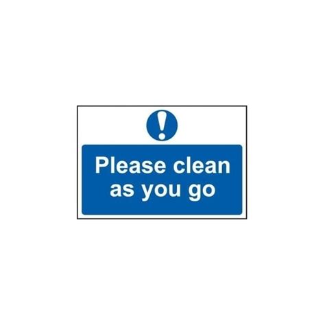 Please Clean As You Go Sign
