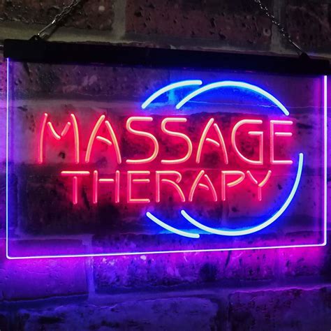 Massage Therapy Indoor Bar Dual Color Led Neon Sign Neon Light Signs