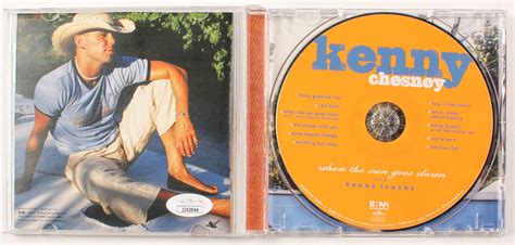 Kenny Chesney Signed When The Sun Goes Down Cd Cover Jsa Coa Pristine Auction