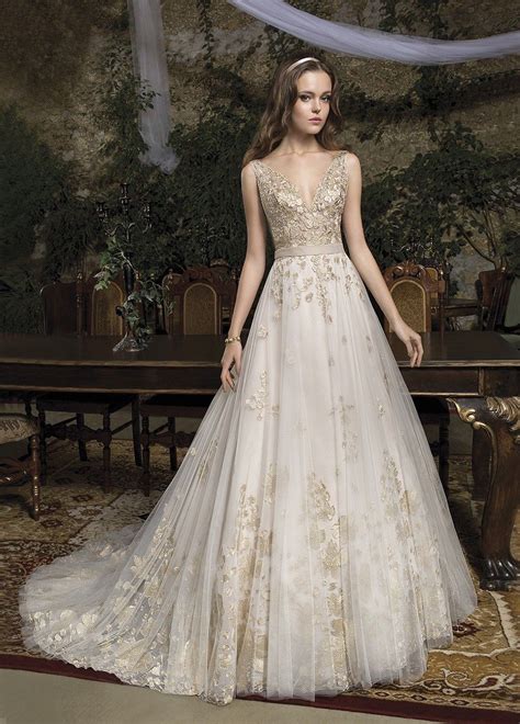 Insanely Beautiful Gold Wedding Dresses ~ Kiss The Bride Magazine