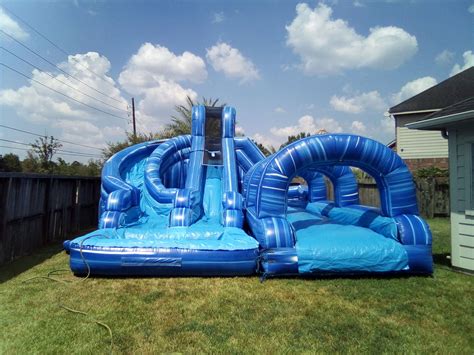 Usa Triple Ocean Helix Inflatable Slide Sky High Party Rentals