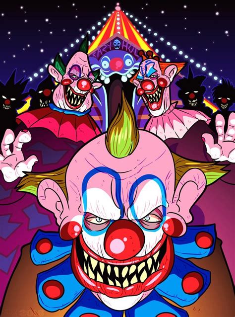 drawlloween 2016 oct 2nd carnival creeps by michaeljlarson clown horror retro horror