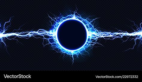 Electrical Energy Discharge 3d Light Effect Vector Image
