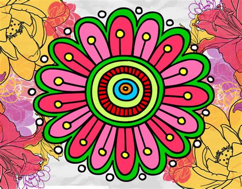 Dibujo De Mandala De Mi Prima Maria Jose Pintado Por Manuell En Dibujos