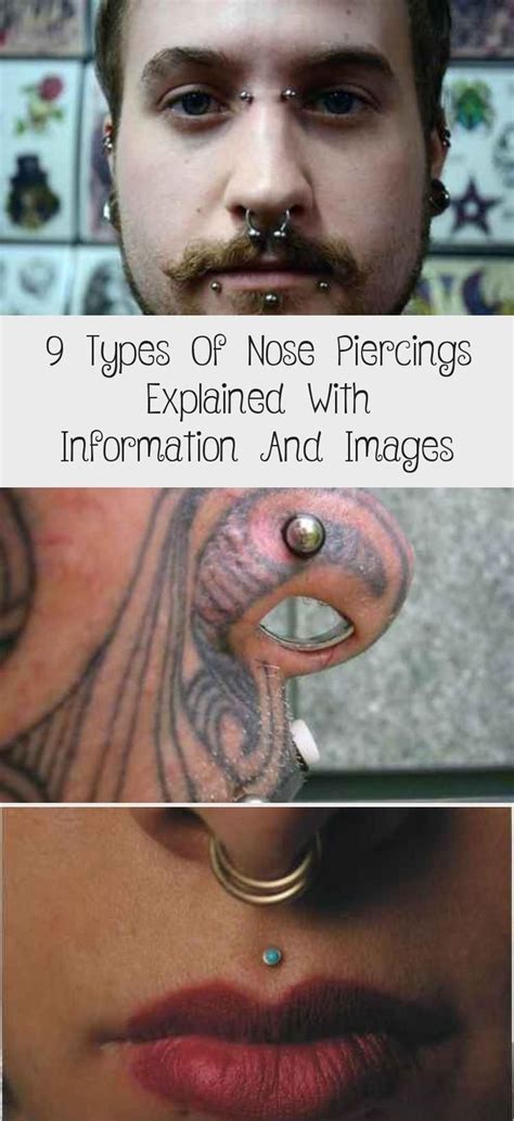 9 Types Of Nose Piercings Explained With Information And Images Piercing Doublenosepiercing